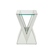 Glass top and v shaped pedestal base coffee table by Acme additional picture 7