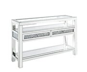 Clear glass top brilliant rectangular coffee table by Acme additional picture 9