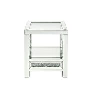 Clear glass top brilliant rectangular end table by Acme additional picture 3