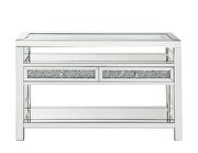 Clear glass top brilliant rectangular sofa table by Acme additional picture 4