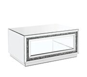 Mirror finish with faux diamond inlay coffee table by Acme additional picture 2