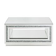 Mirror finish with faux diamond inlay coffee table by Acme additional picture 3