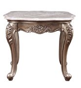 Marble & champagne end table by Acme additional picture 2