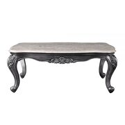 Marble & platinum coffee table additional photo 2 of 3
