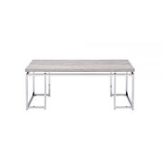 Natural oak & chrome coffee table by Acme additional picture 2