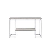 Natural oak & chrome sofa table by Acme additional picture 2