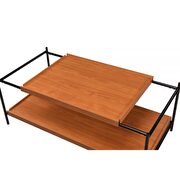 Honey oak & black coffee table by Acme additional picture 3