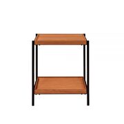 Honey oak & black end table by Acme additional picture 2