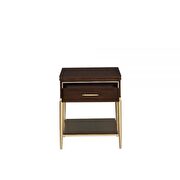 Cherry finish end table by Acme additional picture 6