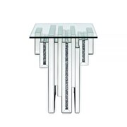 Stylish square glass top accent table by Acme additional picture 2