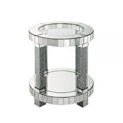 Mirrored & faux gems end table by Acme additional picture 2