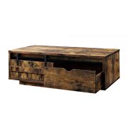 Rustic oak coffee table by Acme additional picture 3