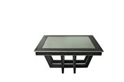 Charcoal and light gray finish simple frame structure coffee table by Acme additional picture 2