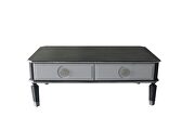 Charcoal & light gray finish intricate accents coffee table by Acme additional picture 5
