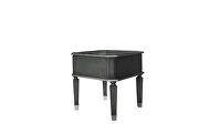 Charcoal & light gray finish intricate accents end table by Acme additional picture 4