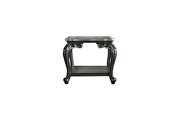Charcoal finish vintage European elegance end table by Acme additional picture 2