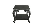 Charcoal finish vintage European elegance end table by Acme additional picture 3