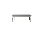 Pearl gray finish and golden trimmed accents elegant silhouett coffee table by Acme additional picture 3