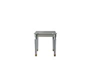 Pearl gray finish and golden trimmed accents elegant silhouett coffee table by Acme additional picture 9
