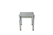 Pearl gray finish and golden trimmed accents elegant silhouett coffee table by Acme additional picture 10