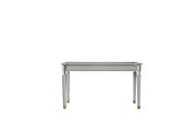 Pearl gray finish and golden trimmed accents elegant silhouett sofa table by Acme additional picture 2