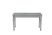 Pearl gray finish and golden trimmed accents elegant silhouett sofa table by Acme additional picture 3