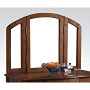 Oak finish vanity desk, stool and mirror by Acme additional picture 2