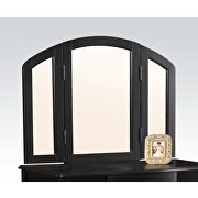 Black finish vanity desk, stool and mirror by Acme additional picture 2