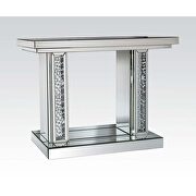 Two pedestal design base mirrored console by Acme additional picture 2