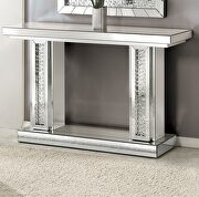 Two pedestal design base mirrored console by Acme additional picture 3