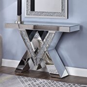 Console table w/ triangle mirrored base design by Acme additional picture 3