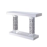 Faux gems mirrored console table by Acme additional picture 2