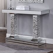 Faux gems mirrored console table by Acme additional picture 3