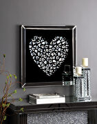 Mirrored & faux diamonds vanity desk, stool and wall art by Acme additional picture 12