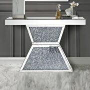 Mirrored & faux diamonds console table additional photo 3 of 2