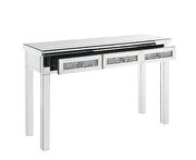Mirror and glass materials writing desk by Acme additional picture 3