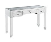 Mirrored & faux diamonds modern and clear touch writing desk by Acme additional picture 2