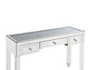 Mirrored & faux diamonds modern and clear touch writing desk by Acme additional picture 4