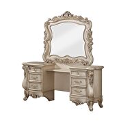 Antique white vanity desk, stool & mirror by Acme additional picture 2