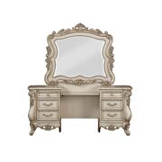 Antique white vanity desk, stool & mirror by Acme additional picture 3