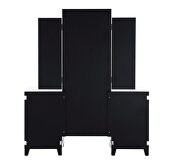 Tempered glass/ faux ice cube crystals vanity desk by Acme additional picture 4