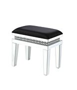 Tempered glass/ faux ice cube crystals vanity desk by Acme additional picture 6
