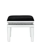 Tempered glass/ faux ice cube crystals vanity desk by Acme additional picture 7