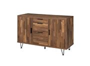 Walnut finish wooden cabinet with slim metal legs by Acme additional picture 2