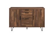 Walnut finish wooden cabinet with slim metal legs by Acme additional picture 4