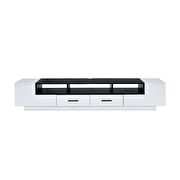 White & black finish tv stand by Acme additional picture 3