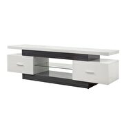 White & gray finish tv stand by Acme additional picture 2