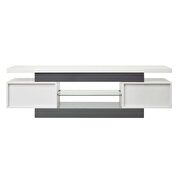 White & gray finish tv stand by Acme additional picture 5