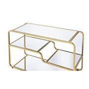 Gold finish & mirror tv stand by Acme additional picture 6