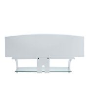 White & clear glass led tv stand by Acme additional picture 6